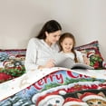 thumbnail image 4 of Feelyou 7-Piece Xmas Cart Kitten King Comforter Set, Winter Poinsettia, 4 of 7