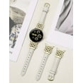 thumbnail image 5 of TOYOUTHS Slim Leather Band Compatible with Google Pixel Watch 3 41mm/Pixel Watch 2/Pixel Watch Band, Women’s Thin Dressy Strap with Celtic Knot Buckle, Premium Genuine Leather Wristband, 5 of 7