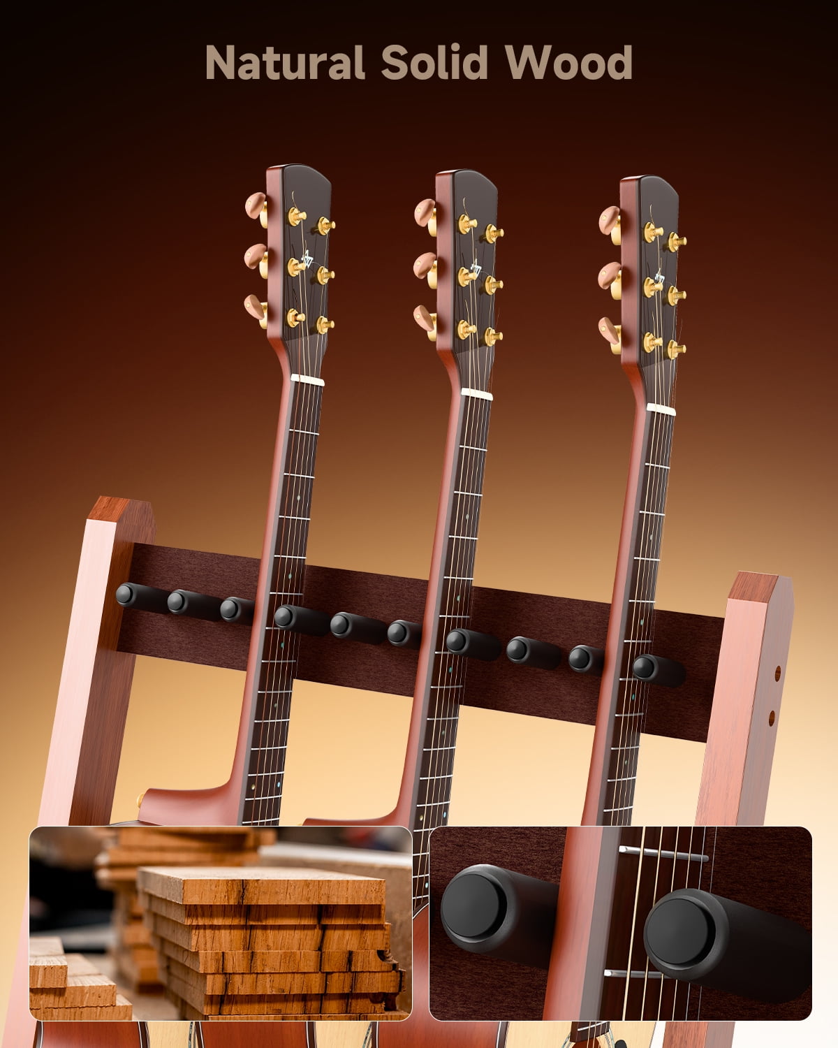 Donner Multi Guitar Stand, Holds up to 5 Electric or Acoustic Guitars, Multi-Guitar Display Rack Folding Stand Band Stage