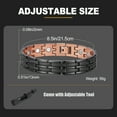 thumbnail image 3 of EASTIN 1pc Strength 99.99% Pure Copper Bracelets for Men  Copper Bracelet with Premium Clasp and Magnets  Adjustable Magnetic Bracelet Length with Included Sizing Tool, 3 of 7