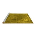 thumbnail image 2 of Ahgly Company Machine Washable Indoor Square Oriental Yellow Industrial Area Rugs, 6' Square, 2 of 4