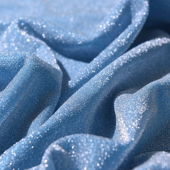 XmhyTop-A Glitter Fabric 1 Piece 100*150cm Shimmery Costume Fabric Soft Gauze Material, Ideal for Dresses Stage Outfits Easy to Cut & Sew, Vibrant Shine for Special Occasions,Blue