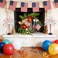 thumbnail image 4 of Artificial Patriotic Wreath with Flag Sunflower Peony Design Front Door Decor Independence Day Memorial Day 4 Sizes Wall Porch, 4 of 6