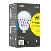 Feit Electric LED 9W (60W Equiv) Daylight Bug Zapper Bulb, Cylinder Shape, Medium E26 Base Non-Dim
