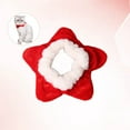 thumbnail image 4 of Navidad mascota rojo cuello estrella pequeño perro cachorro mascotas decorando bufanda cuello flor cálido peluche bufanda para invierno, 4 of 6
