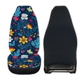 thumbnail image 2 of Uourmeti Flower Car Seat Cover 1 Pieces Set, Front Car Seat Cover Polyester Decorative Fade Resistant for Van Suv Trucks, 2 of 6