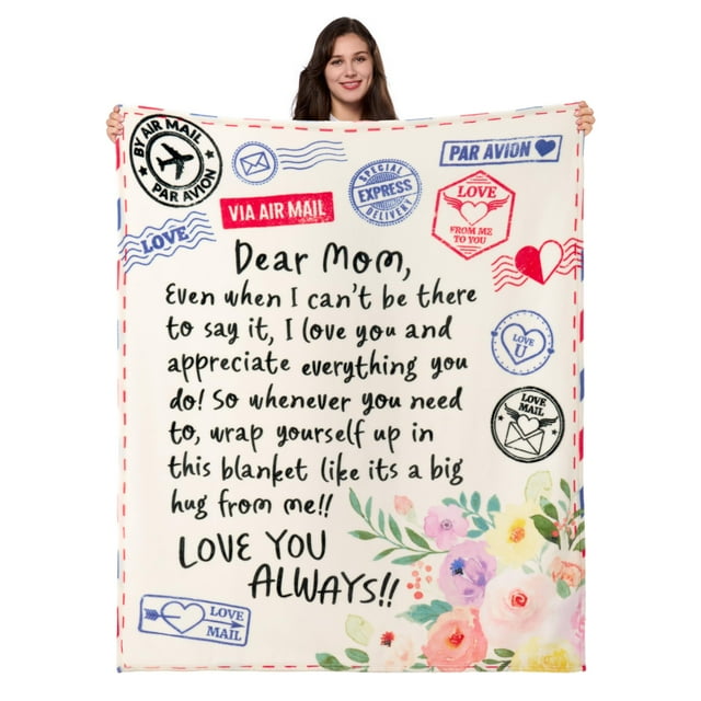 Manta de franela Blanket Joiedomi Mom Letter 127 x 152 cm