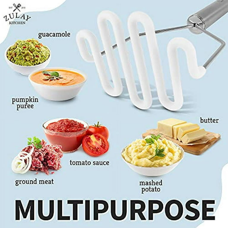  Mashed Potatoes Masher Silicone, for Non-stick Pans Cookware:  Home & Kitchen