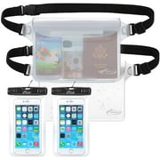 Waterproof Cell Phone Bag, 4 Pack AiRunTech Waterproof Dry Bag for Ice Fishing, Sledding,Skating,Skiing,Snowshoeing