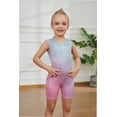 thumbnail image 4 of 2-8 Years Gymnastics Leotards for Girls Sparkly GradientBiketards Unitards Athletic Tumbling Outfit, 4 of 6