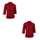 thumbnail image 1 of Wosthever Retro Chef Chaqueta Abrigo Uniforme Manga larga Hotel Cocina Ropa 3XL Rojo Rojo 3XL 2piezas, 1 of 1