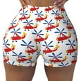 thumbnail image 2 of Haiem Cartoon Helicopter No Front Seam Biker Shorts for Women Yoga Workout Gym Bike Shorts with Tummy Control Moisture-Wicking-X-Large, 2 of 9
