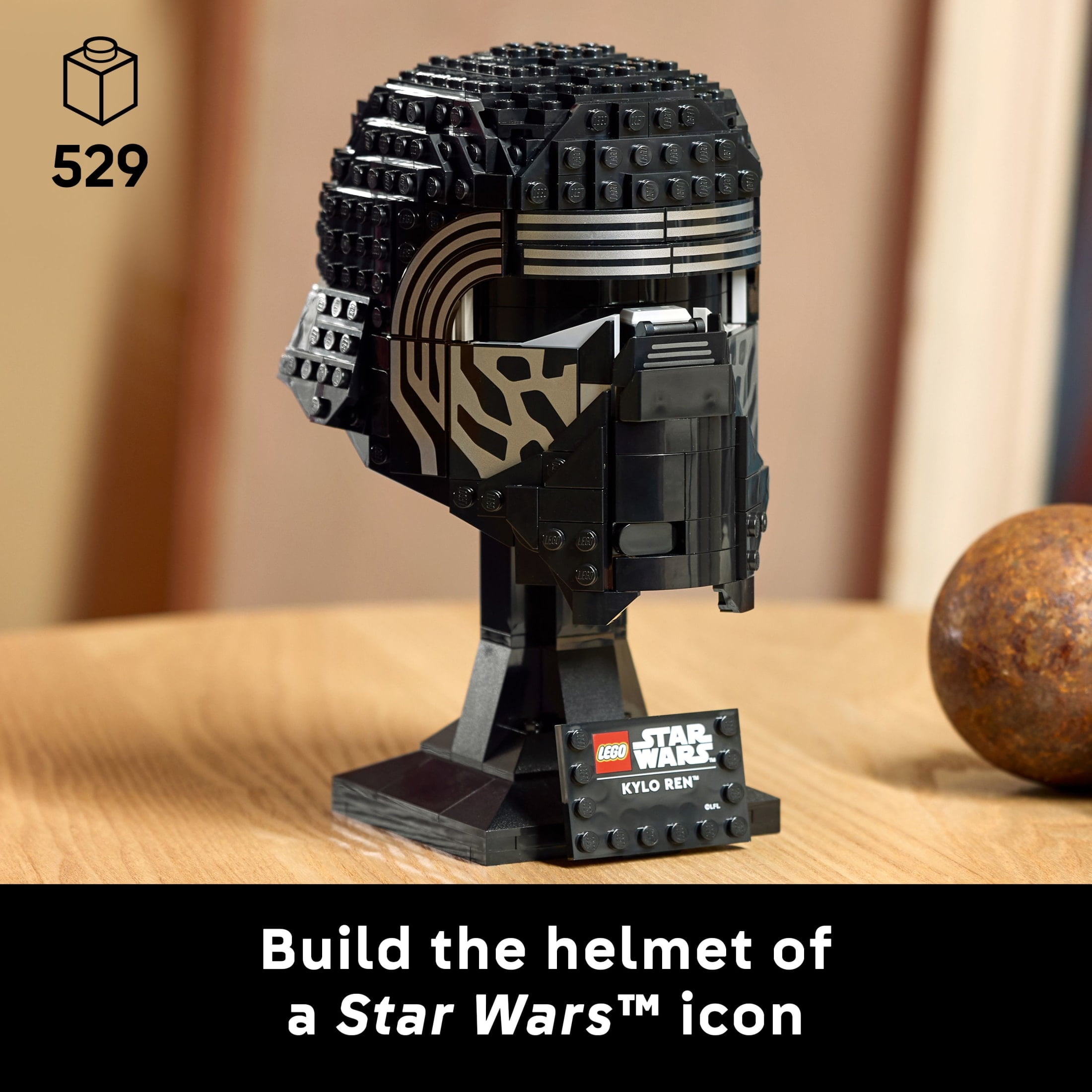LEGO Star Wars Kylo Ren Helmet - DIY Model Kit For Adults 18+ - Collectible Building Kit - Room Decor Idea for The Force Awakens Fans - Gift for Birthdays - 75415