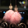 thumbnail image 1 of Accesorios para espejo de coche, adorno de estrella de plumas blancas, accesorios para colgar espejo retrovisor para coche, abalorio de cristal retrovisor automático para mujer, bonita decoración de diamantes BANYUO Electrónica, 1 of 5