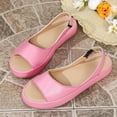 thumbnail image 4 of SZJXBUY Sandals Women Comfortable Wide Breathable Summer Open Toe Dressy Casual Flat Sandals Elegant Beach Vacation Ankle Strap Outdoor Walking Shoes Pink,42, 4 of 9