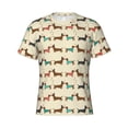 thumbnail image 3 of Naloa Dachshund Dog Men's T-Shirt Sport T-shirt Men's Basic Tee Casual Men's Shirt, Round Neck, Short Sleeves - X-Large, 3 of 5