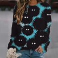 thumbnail image 2 of Sudadera para mujer Otoño Sudaderas Moda Impreso Camiseta suelta Blusa de manga larga Cuello redondo Tops casuales Odeerbi ODB-5, 2 of 5