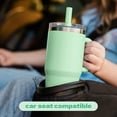 thumbnail image 4 of YAYA My First Travel Tumbler for Preschool & Kids 3+, Insulated Stainless Steel Tumbler with Reusable Silicone Straw & Spill-Proof Lid, Cup Holder Compatible, BPA-Free, 12oz, Sage, 4 of 9