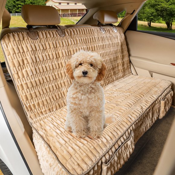 Funda de asiento de coche para perros YOVEEKLE, suave, impermeable, de franela de felpa