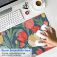 thumbnail image 4 of Long Mouse Pads for Desk,Pioneer Flower Floral Print Pattern Desk Mats on Top Of Desks, Desk Mouse Pad Extra Large with 3mm Non-Slip Base and Stitched Edge for Gaming,Office,Work,Home 35.4"x15.7", 4 of 6