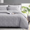 thumbnail image 1 of Maple&Stone Queen Duvet Cover Set Pieces Textu Tufted Boho Bedding Sets Zipper Closure Design with Ties Duvet Cover + Pillow Shams Comforter NOT Included ( Queen Siz, 1 of 7