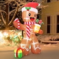 thumbnail image 5 of GOGRANT Christmas Inflatables Outdoor Decorations, 8FT Gingerbread Man Christmas Blow Up Yard Decorations with LED Lights for Indoor Garden Holiday Party Decor, 5 of 7