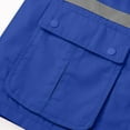 thumbnail image 4 of Athletic Cargo Vest Unisex Adult Lightweight Multi Pockets Zipper Vests Womens Mens Fishing Sleeveless Sports Jacket Blue, L, 4 of 6