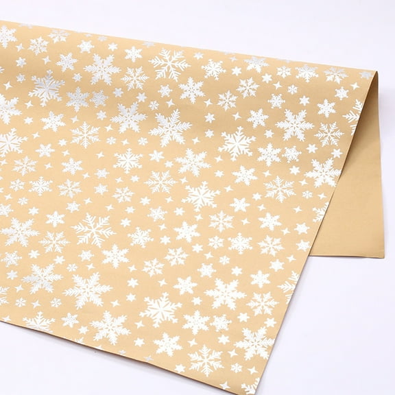 Christmas gift wrapping paper wholesale 100g hot stamping kraft paper flower bouquet packaging material gift SL1 A