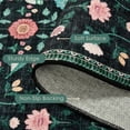 thumbnail image 6 of Memoryfield 6' x 9' Washable Area Rug, Non-Slip, Fade-Resistant Floral Carpet for Living Room, Bedroom, Dining Room, Black, 6 of 6