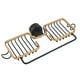 thumbnail image 1 of Estante de almacenamiento para grifo, de aluminio y plástico, con dos contenedores y barra para toallas, para esponjas, trapos, cocina y baño, color negro y dorado., 1 of 14