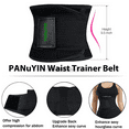thumbnail image 4 of PANuYIN Waist Trimmer Trainer Belt for Women Men Weight Loss Premium Neoprene Sport Sweat Workout Slimming Body Shaper Sauna Exercise (Black, XL), 4 of 5
