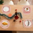 thumbnail image 4 of Holiday Placemat Christmas Table Decor Insulated Mat 13.8x13.8 Inches Stain Resistant Linen Fabric Dinner Party Essential Kitchen Accessory, 4 of 5