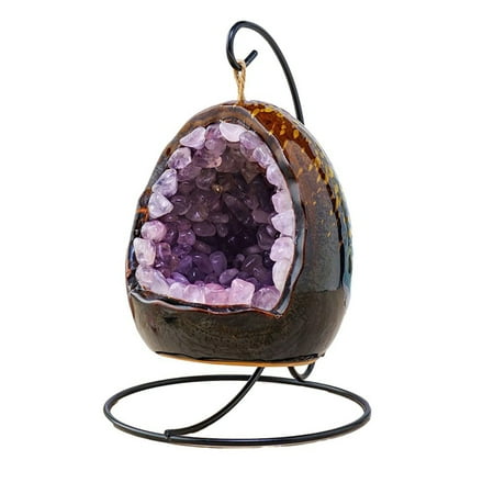 

Natural Amethyst Crystal Cave Dinosaur Egg Bedroom LED Night Light Bedside Lamp