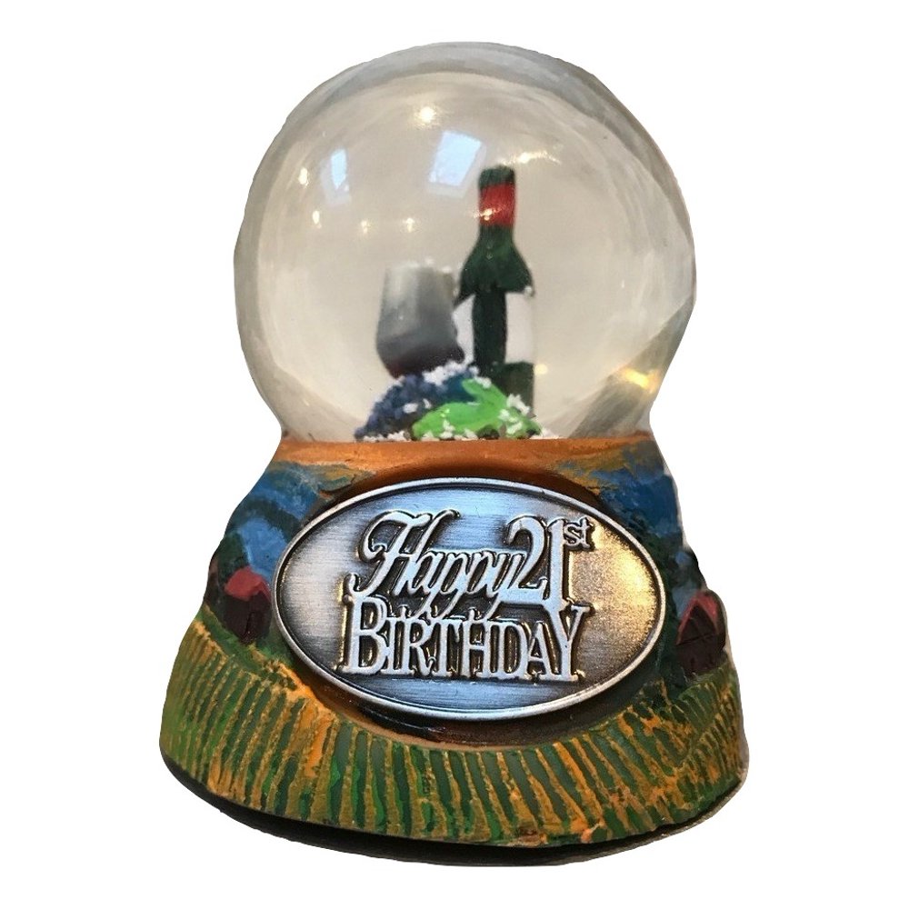 Happy 21st Birthday Mini Snow Globe Finally 21!