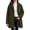 Army Green, variant on Fleece Jacket for Women Warm Notch Lapel Pea Coat Single Button Sherpa Jackets 2026 Fall Winter Casual Trench Coat Plus Size Long Sleeve Outerwear