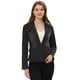 thumbnail image 1 of Chaqueta de mezclilla lavada Allegra K de manga larga con botones y solapa con muesca para mujer Negro S, 1 of 5