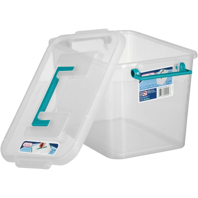 Sterilite 7.2 qt Modular Latch Box, Teal Sachet - Walmart.com