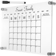 thumbnail image 4 of NIAIZEK 1Ensemble Calendrier en Acrylique Transparent pour Réfrigérateur Tableau Effaçable à Sec Tableau de Message Pratique pour Décoration, 4 of 8