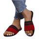 thumbnail image 4 of Sandalias planas de playa con punta abierta para vacaciones informales a rayas para mujer, pantuflas Wmkox8yii  ytu7466, 4 of 7