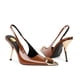 thumbnail image 2 of Sandalias de tacón USRUNOE Slingback con diamantes de imitación para mujer, color marrón, 2 of 4