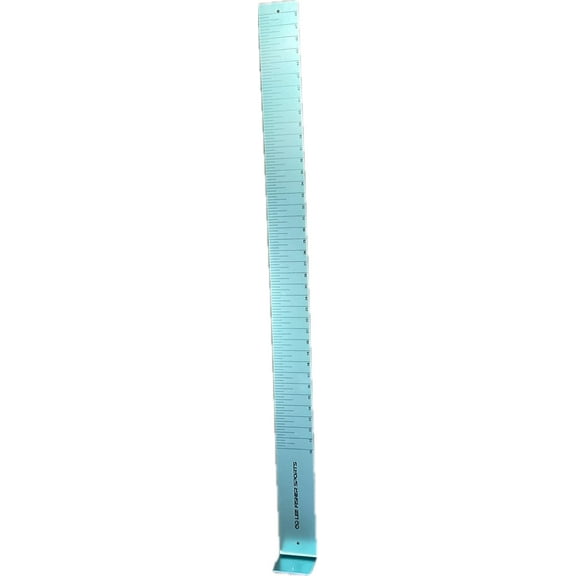 Fish Measuring Board Ruler, 1/8" Thick x 3.5" Wide x 48" Long Anodized Aluminum Finish, Aqua Blue. Must Have one to Avoid Citation. Wide and Durable.