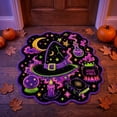 thumbnail image 2 of DefiDgd Halloween Welcome Doormat,Non Slip Water Absorbent Entryway Floor Rug,Gothic Black Witch Hat Moon Pattern Mat for Front Door Patio Bathroom Home Decoration(B), 2 of 7