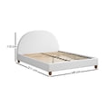 thumbnail image 2 of Ilios Innova | Base de Cama Matrimonial con Cabecera Arco Tapizada en Lino. Diseño Moderno Minimalista en Color Blanco., 2 of 9
