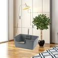 thumbnail image 6 of Gloreen 2 Pack Plastic High Side Cat Litter Boxes, Open Top, Include Litter Scoops, Gray, 6 of 7