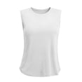 thumbnail image 6 of hotojiny Workout Tops for Women Crew Neck Loose Fit Muscle Tank Running Shirts Lightweight Performance Athletic Yoga Activewear, 6 of 7