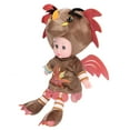 thumbnail image 5 of Riousery Premium Coffee Dinosaur Baby Doll Cute Soft Plush Toy for Girls and Kids, 15.7 inches / 40 cm, Sings and Makes Noise, Interactive Collectible Stuffed Animal with Batteries Included, 5 of 9