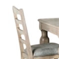 thumbnail image 3 of Cherie 7pc Dining Table Set, Turned Legs, 6 Fabric Chairs, Light Brown, 3 of 3