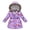 Purple Butterfly, variant on QUDDERR Toddler Kids Girls Puffer Cotton Coat Jacket Printed Warm Hooded Jacket Winter Waisted Thickened Outerwear for 4-10  Years Old
