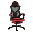 thumbnail image 2 of Vinsetto Ergonomic Home Office Chair High Back Armchair Computer Desk Recliner with Footrest, Mesh Back, Lumbar Support and Wheels, Red, 2 of 9