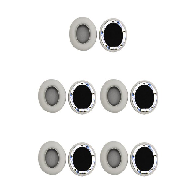 Kearding 1 par de almohadillas para auriculares, almohadillas para auriculares, accesorios de esponja, gris Type2 NO2